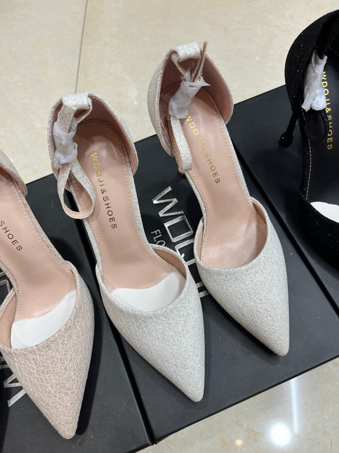 Luxury Shimmer Embellished Pointed Toe Stilettos